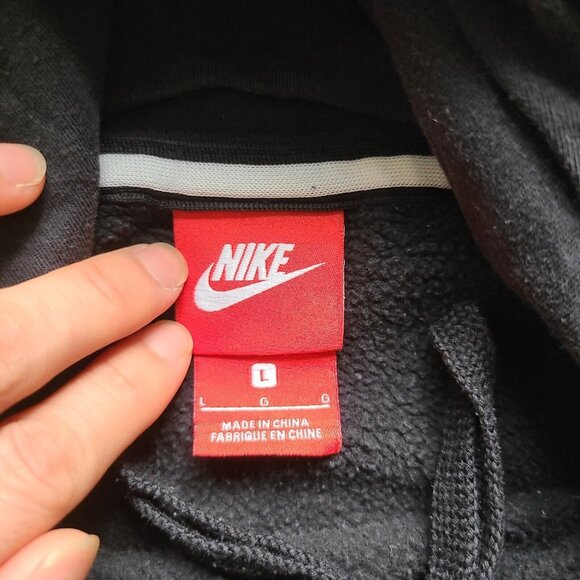 NIKE Sportswear Spell Out Hoodie Retro Top Pullover Jumper Logo Size Large - Picture 6 of 16